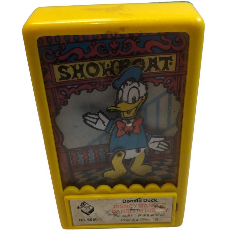 Vintage 1975 Gabriel Disney Dancer Toy Donald Duck Made Hong Kong spin to dance